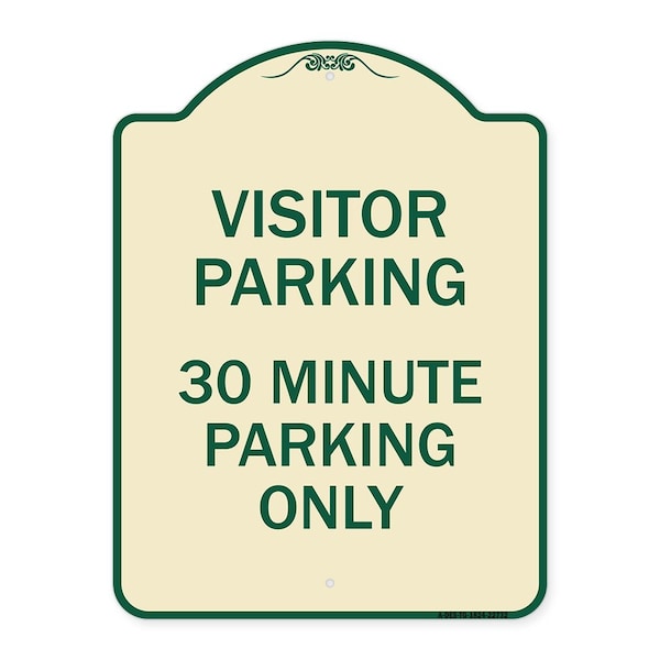 Signmission Visitor Parking 30 Minute Parking Heavy-Gauge Aluminum Architectural Sign, 24" x 18", TG-1824-22732 A-DES-TG-1824-22732 - main